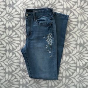 Aeropostale high waisted flower jeans